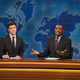Che (right) with Weekend Update co-anchor Colin Jost (Photo: Will Heath/NBC/NBCU Photo Bank via Getty Images)